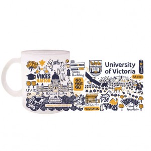 Julia Gash: University of Victoria Frosted Glass 15oz Mug