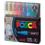 POSCA Paint Marker Set | 8 Fine Bullet Tip Set (PC-3M)