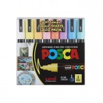 POSCA Paint Marker Set | 8 Medium Soft Colour Bullet Tip Set (PC-5M)