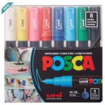 POSCA Paint Marker Set | 8 Extra-Fine Tapered Tip Set (PC-1M)
