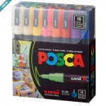 POSCA Paint Marker Set | 16 Fine Bullet Tip Set (PC-3M)