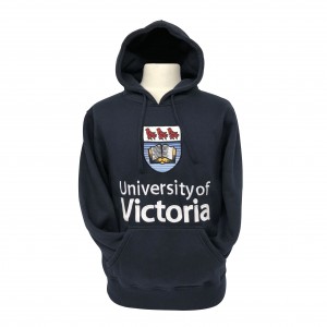 UVIC Full Crest Hoodie- Navy