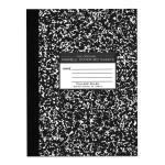Marble Composition Book - Black Ruled
