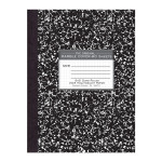 Marble Composition Book - Black Quad