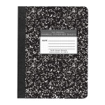 Marble Composition Book - Black 5 X 5 Quad Ruled