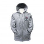 UVIC Crest Full Zip Hoodie- Grey