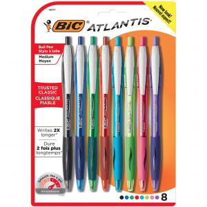 BIC Atlantis Ball Point Pens (8 Pack)