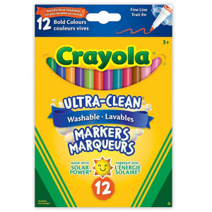 Crayola | Bold Colours Washable Fine Line Markers (12 PC)