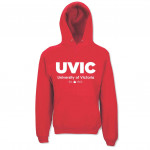 UVIC Classic Maple Leaf Hoodie- Red