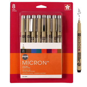 Micron 6pk .45 Asst Colour