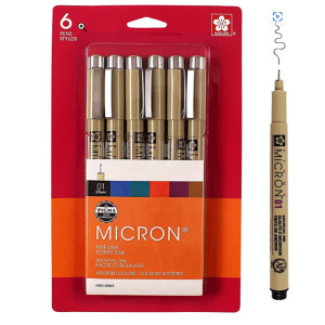 Micron 6pk colour .25mm