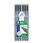 Staedtler Triplus Fineliner Black 0.3mm (6)