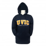 UVIC Women's Cotton Premium 2.0 Fleece Hoodie (Russell) - Navy