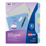 Avery 8 Big Tab Write & Erase File Dividers