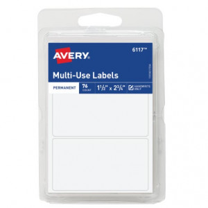 Avery All-Purpose Permanent Labels - White 1.5x2.75"