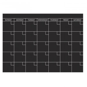 Dry Erase Peel & Stick Calendar (Whiteboard & Chalkboard)