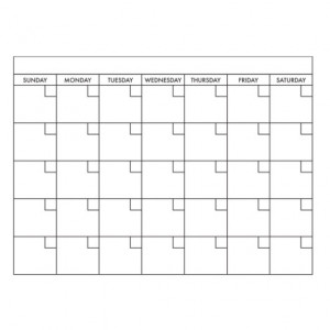 Dry Erase Peel & Stick Calendar