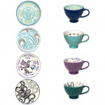 Retiree Gift- Porcelain Art Mugs & Plates (Set of 4)