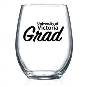 17oz Grad Stemless Glasses Set of 2 UVIC Bookstore