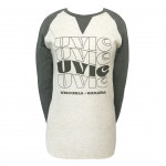 UVIC Women's Baseball Tee- Grey