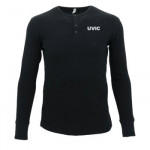 UVIC Men's Thermal Henley- Black