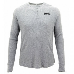 UVIC Men's Thermal Henley- Grey