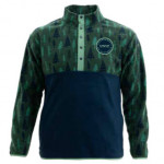 UVIC Button Block Fleece- Trees/Green