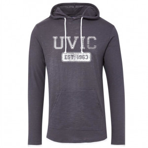 UVIC Miles Slub Hooded Tee- Grey