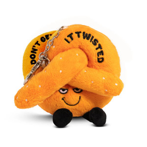 Punchkins Charm "Don't Get It Twisted" Pretzle Plush Bag Charm