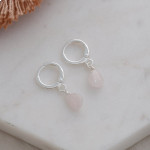Glee Zia Rose Quartz Hoops