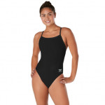 Speedo Ladies Swimsuit Flyback - Black with Black