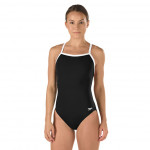 Speedo Ladies Swimsuit Flyback - Black with White