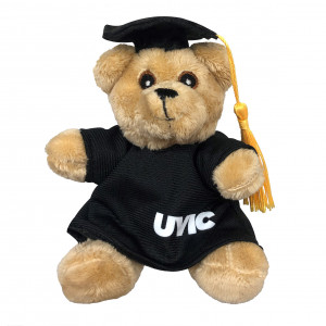 UVIC Grad Plush Bear Keychain