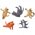 Cat Yoga Magnets (Set of 5)