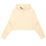 UVIC Cropped Drop Shoulder 1/2 Zip- Ivory