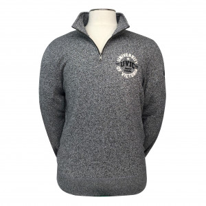 UVIC Roots 1/4 Zip Stein - Salt & Pepper