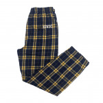 UVic Men's Flannel PJ Bottoms - Navy Gold Plaid