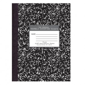 Marble Composition Book - 20lb Plain