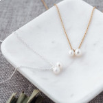 Glee Friendship Necklace White Pearl