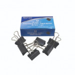 Westcott 1" (25 mm) Black Fold Back Clips, 12/box