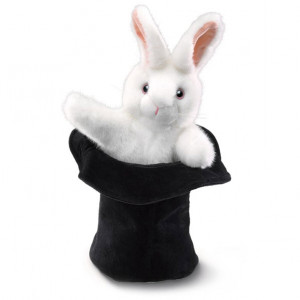Folkmanis Rabbit in a Hat Puppet
