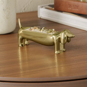 Dachsie Ring Holder Chrome