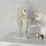Trigem Jewelry Stand White/Brass