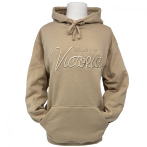 UVIC Puff Embroidery Hoodie | Sand