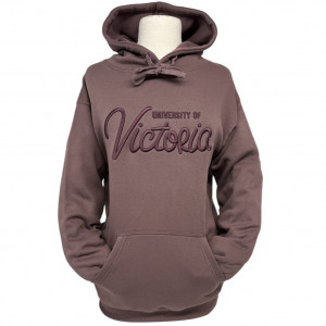 UVIC Puff Embroidery Hoodie | Smokey Purple