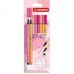 Stabilo Pen 68 + Point 88 - Special Edition Pink (8pk)