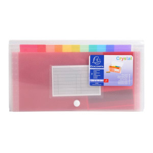 Crystal Accordion 6-Pocket Folder