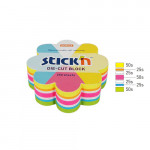 Stick'n Die-Cut Block of 250 FLOWER Adhesive Sheets - Neon/Pastel