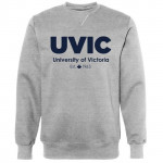 UVIC Maple Leaf Premium Crew- Oxford Grey