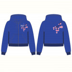 UVIC Women’s Cropped Full Zip Hoodie- Jazz Blue